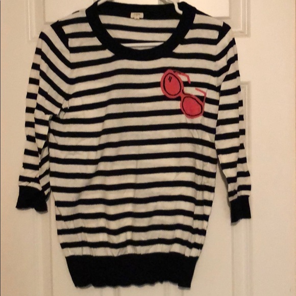 J. Crew Sweaters - J Crew lightweight sweater with glasses detail